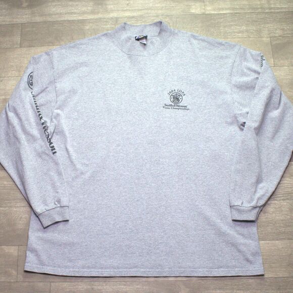 Smith & Wesson Long Sleeve T-Shirt 2004 Winter Championship Logo Mens Cotton 2x - Picture 2 of 6